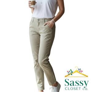 Lucky Brand Olive Green Tan Cargo Pants Size 6 EUC